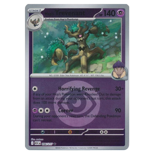 Pokemon - Mega Evolution - Ascended Heroes - Energy Reverse Holo - Hop's Trevenant - 096/217