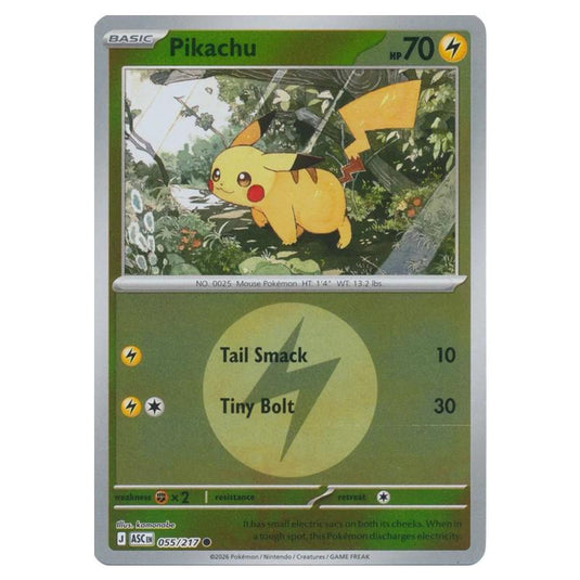 Pokemon - Mega Evolution - Ascended Heroes - Energy Reverse Holo - Pikachu - 055/217