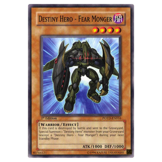 Yu-Gi-Oh! - Power of the Duelist - Destiny HERO - Fear Monger (Common) POTD-EN016