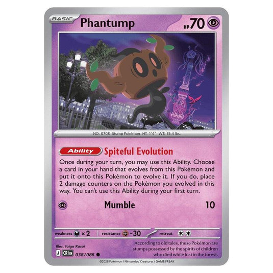 Pokemon - Mega Evolution - Chaos Rising - Phantump - 038/086