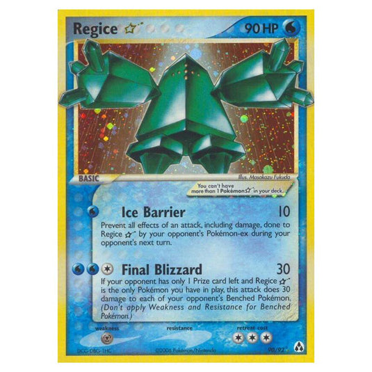 Pokemon - EX Legend Maker - Regice ☆ Gold Star - 90/92