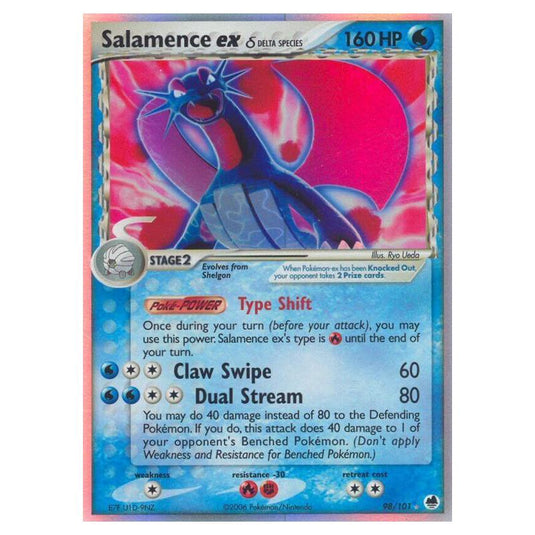 Pokemon - EX Dragon Frontiers - Salamence ex δ Delta Species - 098