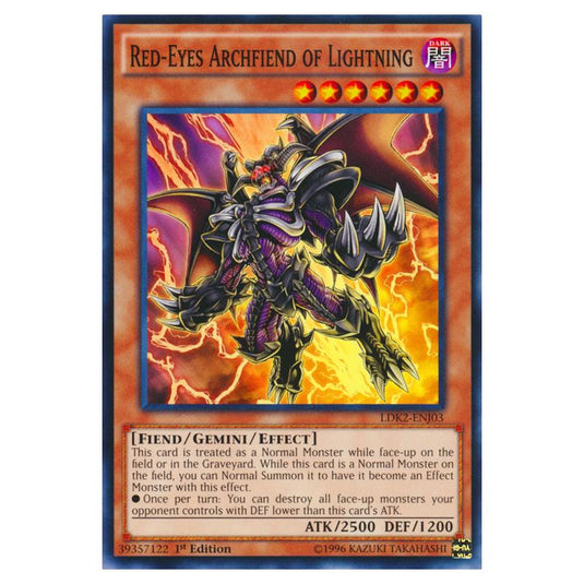 Yu-Gi-Oh! - Legendary Decks II - Red-Eyes Archfiend of Lightning (Common) LDK2-ENJ03