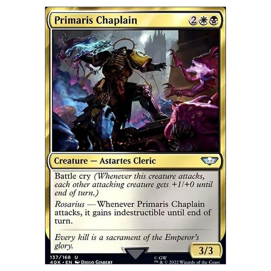 Magic The Gathering - Universes Beyond - Warhammer 40k - Primaris Chaplain - 137/168