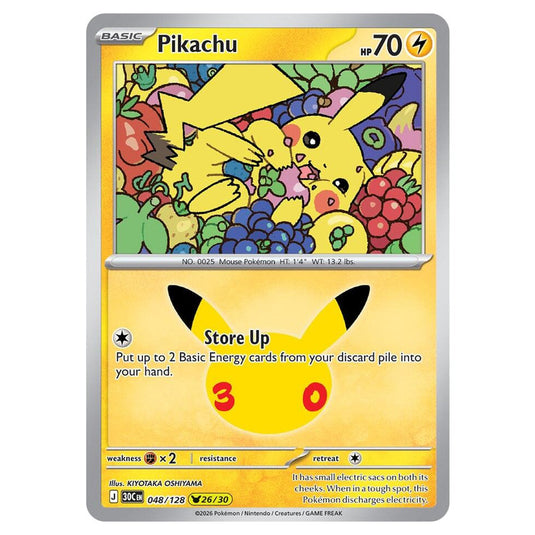 Pokemon - 30th Celebration - Pikachu - 048/128