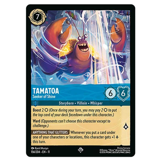 Lorcana - Winterspell - Tamatoa - Seeker of Shine (Super Rare) - 156/204