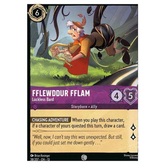 Lorcana - Attack of the Vine! - Fflewddur Fflam - Luckless Bard (Common) - 38/207