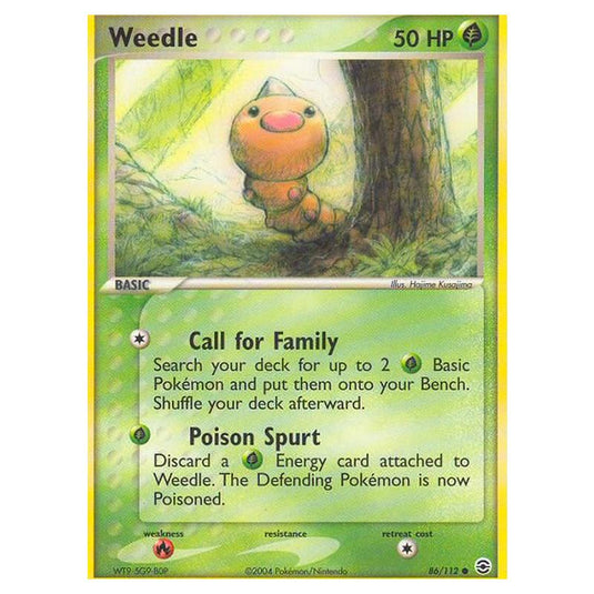 Pokemon - EX Series - FireRed & LeafGreen - Weedle - 86/112
