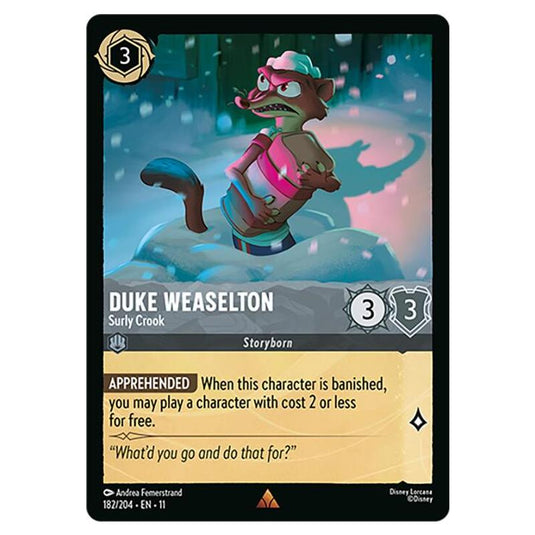 Lorcana - Winterspell - Duke Weaselton - Surly Crook (Rare) - 182/204