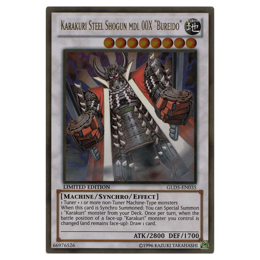 Yu-Gi-Oh! - Gold Series - Haunted Mine - Karakuri Steel Shogun mdl 00X \\"Bureido\\" (Gold Rare) GLD5-EN035