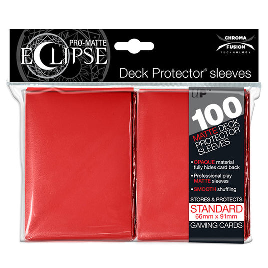 Ultra Pro - Standard Sleeves - PRO-Matte Eclipse - Apple Red (100 Sleeves)