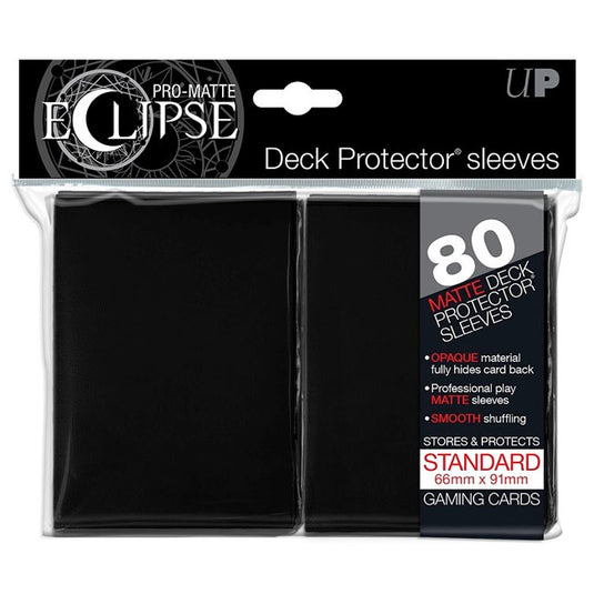 Ultra Pro - Standard Sleeves - PRO-Matte Eclipse - Black (80 Sleeves)