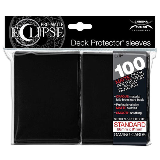 Ultra Pro - Standard Sleeves - PRO-Matte Eclipse - Jet Black (100 Sleeves)