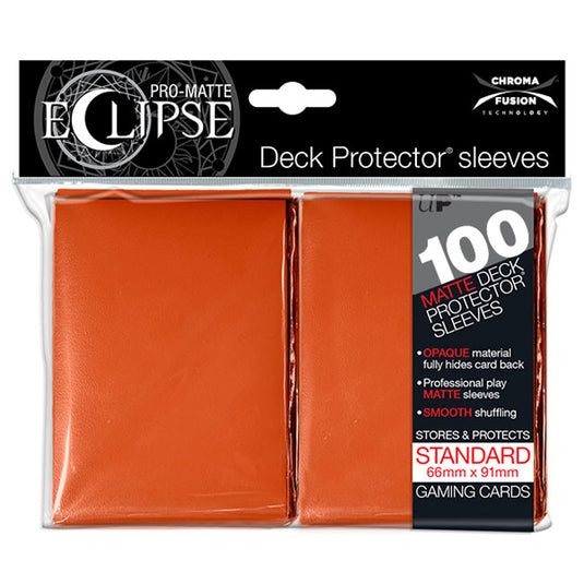 Ultra Pro - Standard Sleeves - PRO-Matte Eclipse - Pumpkin Orange (100 Sleeves)