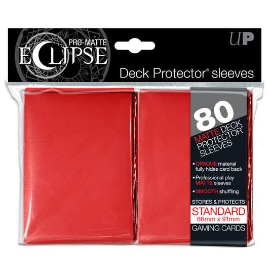 Ultra Pro - Standard Sleeves - PRO-Matte Eclipse - Red (80 Sleeves)