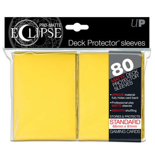 Ultra Pro - Standard Sleeves - PRO-Matte Eclipse - Yellow (80 Sleeves)