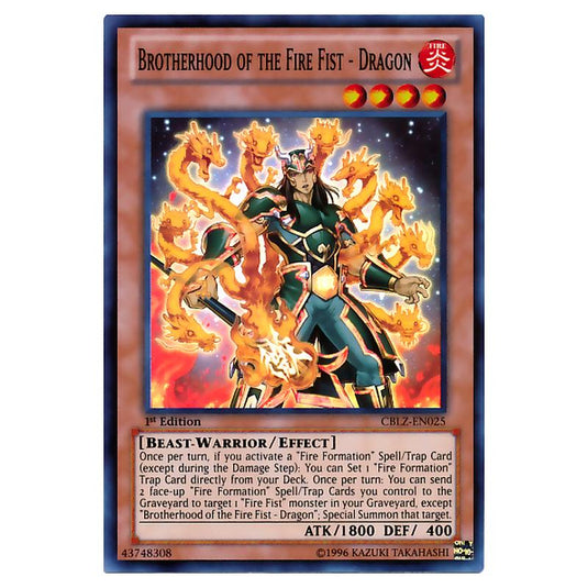 Yu-Gi-Oh! - Cosmo Blazer - Brotherhood of the Fire Fist - Dragon (Super Rare) CBLZ-EN025
