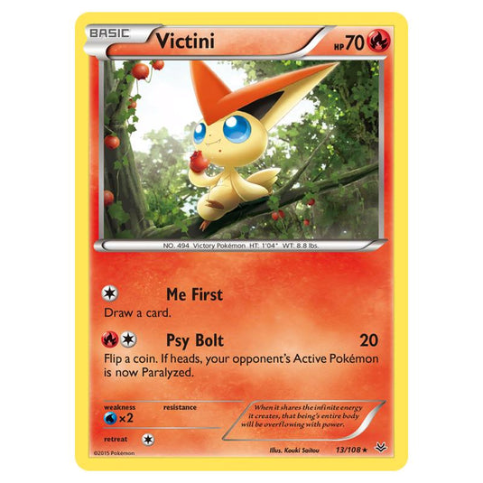 Pokemon - XY - Roaring Skies - Victini - 13/108 (Reverse Holo)