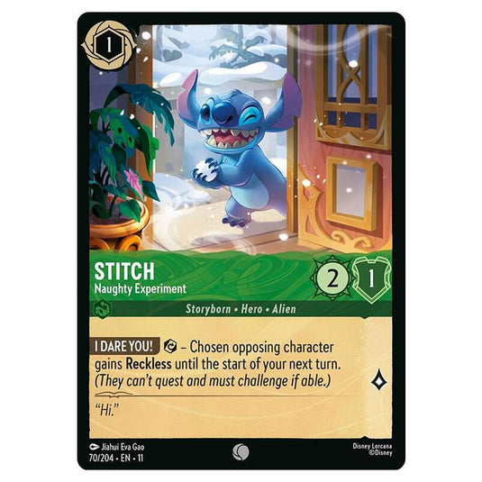Lorcana - Winterspell - Stitch - Naughty Experiment (Common) - 070/204