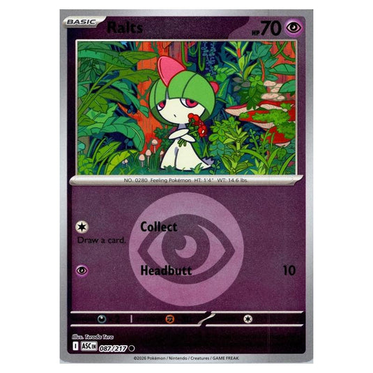 Pokemon - Mega Evolution - Ascended Heroes - Energy Reverse Holo - Ralts - 087/217