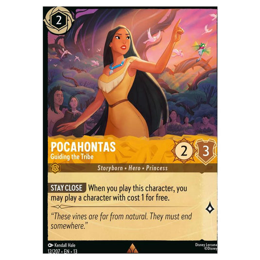 Lorcana - Attack of the Vine! - Pocahontas - Guiding the Tribe (Rare) - 12/207