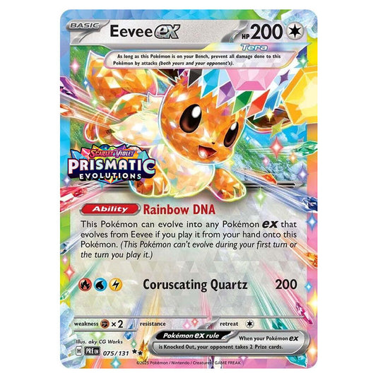Pokemon - Scarlet & Violet - Prismatic Evolutions - Eevee ex - 075/131 - Stamped Promo