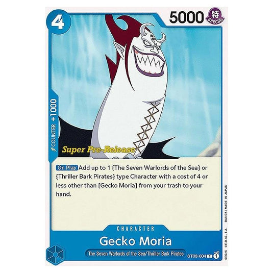 One Piece - ST-03: Starter Deck - The Seven Warlords of the Sea - Super Pre-Release - Gecko Moria - ST03-004p