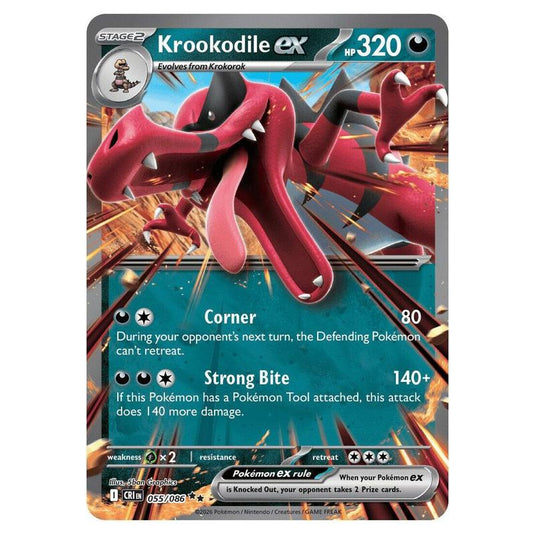 Pokemon - Mega Evolution - Chaos Rising - Krookodile ex - 055/086