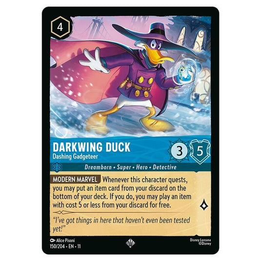 Lorcana - Winterspell - Darkwing Duck - Dashing Gadgeteer (Super Rare) - 150/204