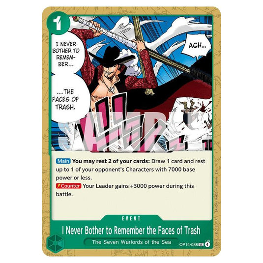 One Piece - OP14 - The Azure Sea's Seven - I Never Bother to Remember the Faces of Trash - OP14-038