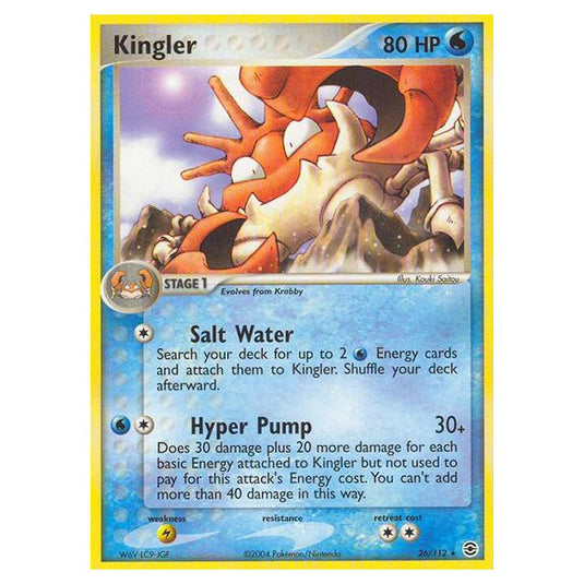 Pokemon - EX Series - FireRed & LeafGreen - Kingler - 26/112