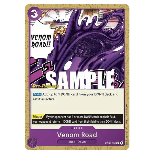 One Piece - OP-02: Paramount War Promos - Venom Road - OP02-091