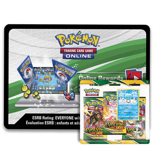 Pokemon - Evolving Skies - Eiscue 3 Pack Blister - Online Code Card