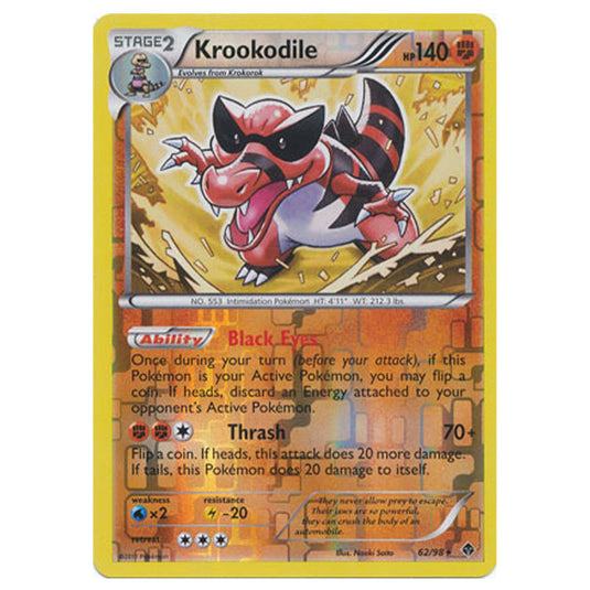 Pokemon - Black & White - Emerging Powers - (Reverse Holo) - Krookodile 62/98