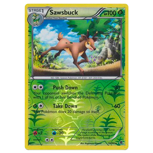 Pokemon - Black & White - Emerging Powers - (Reverse Holo) - Sawsbuck 16/98