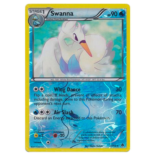 Pokemon - Black & White - Emerging Powers - (Reverse Holo) - Swanna 27/98