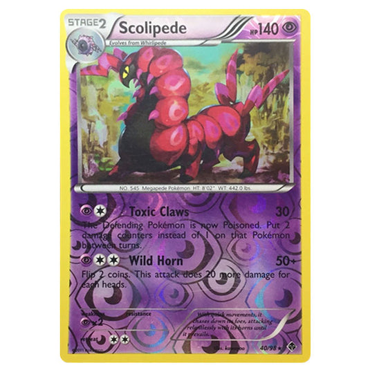 Pokemon - Black & White - Emerging Powers - (Reverse Holo) - Scolipede 40/98