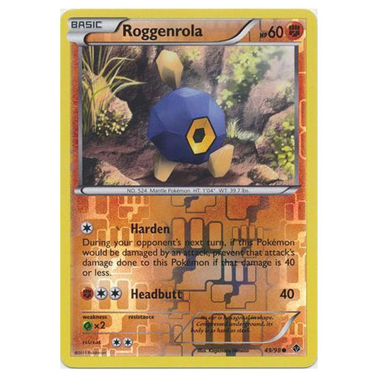 Pokemon - Black & White - Emerging Powers - (Reverse Holo) - Roggenrola 49/98