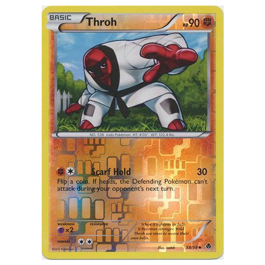 Pokemon - Black & White - Emerging Powers - (Reverse Holo) - Throh 58/98