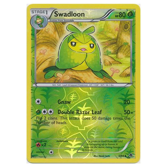 Pokemon - Black & White - Emerging Powers - (Reverse Holo) - Swadloon 5/98