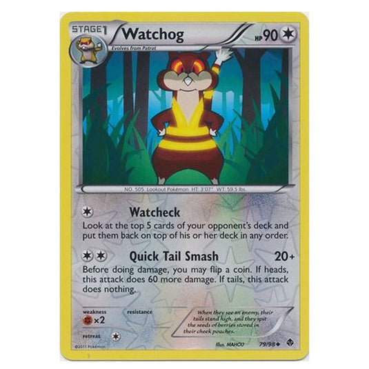 Pokemon - Black & White - Emerging Powers - (Reverse Holo) - Watchog 79/98