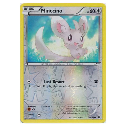 Pokemon - Black & White - Emerging Powers - (Reverse Holo) - Minccino 84/98