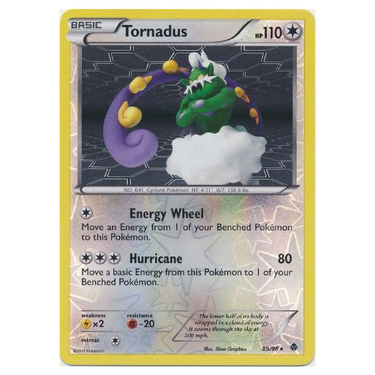 Pokemon - Black & White - Emerging Powers - (Reverse Holo) - Tornadus 89/98