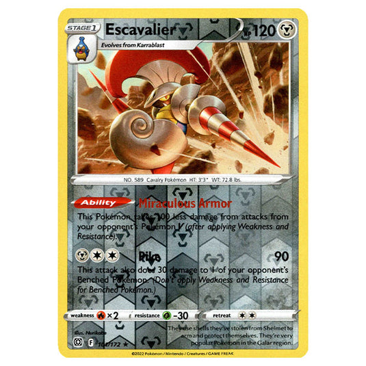 Pokemon - Sword & Shield - Brilliant Stars - Escavalier - 101/172 - (Reverse Holo)