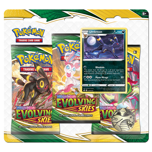 Pokemon - Sword & Shield - Evolving Skies - 3 Pack Blister - Umbreon