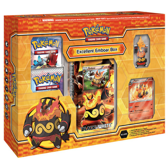 Pokemon - Excellent Emboar Box - (Theme Deck + Boosters + Figure + Promo Card)