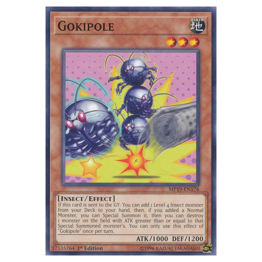 Yu-Gi-Oh! - 2019 Gold Sarcophagus Tin Mega Pack - Gokipole (Common) MP19-EN176