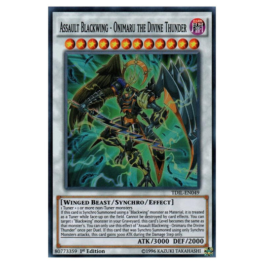 Yu-Gi-Oh! - The Dark Illusion - Assault Blackwing - Onimaru the Divine Thunder (Super Rare) TDIL-EN049