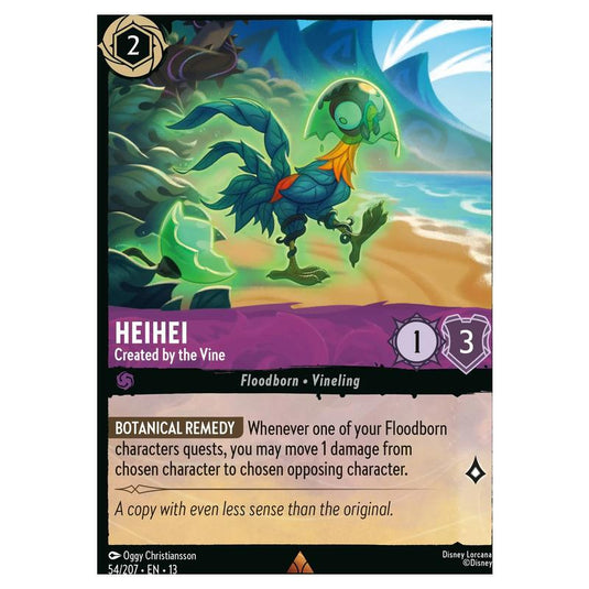Lorcana - Attack of the Vine! - Heihei - Created by the Vine (Rare) - 54/207