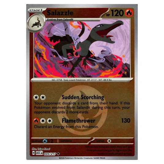 Pokemon - Mega Evolution - Ascended Heroes - Energy Reverse Holo - Salazzle - 035/217